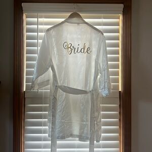 Bridal satin robe